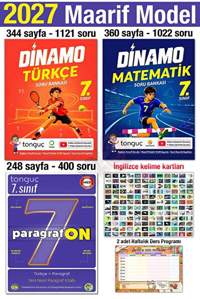 Tonguç Yayınları 7. Sınıf 2027 Türkçe Matematik Dinamo Paragrafon Soru Bankas...