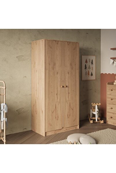 Bimossa KG2150 Daffy İki Kapaklı Gardırop Sepet-Beyaz - Askılı ve Raflı Geniş...
