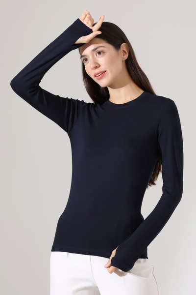 Sabr Women's Fingerless Soft Textured Flexible Long Sleeve Bady