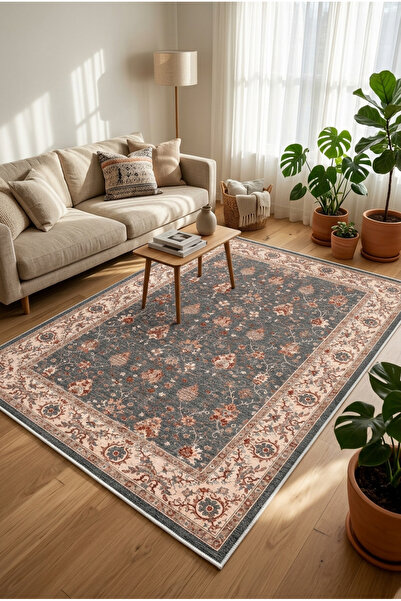Eco Concept Mitos Serisi Dijital Baskı Halı Etnik Retro Desen Mutfak Halı Yık...