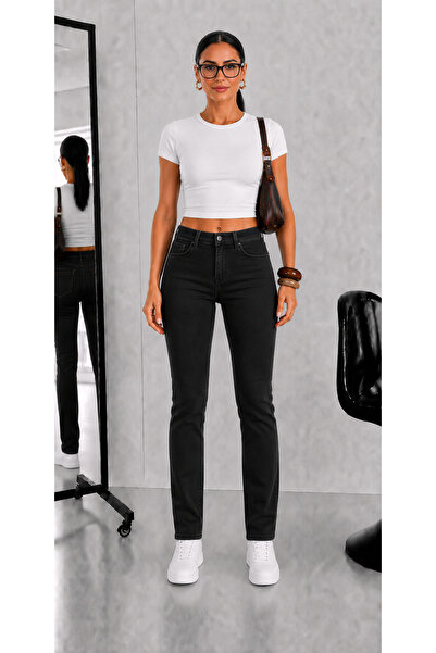 connemara Women's Comfortable Fit Flexible Lycra Slim Fit High Waist Black De...