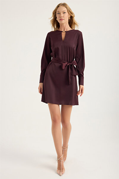 HomeStore V-Neck Belted Dress