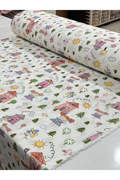 daisy star Müslin Kumaş