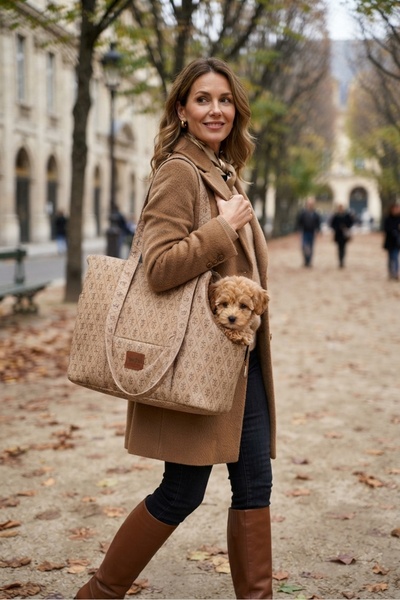 TinyPati PATİBAG LÜKS DERİ KEDİ ve KÖPEK TAŞIMA ÇANTASI (İÇİ PELUŞ KONFORLU v...