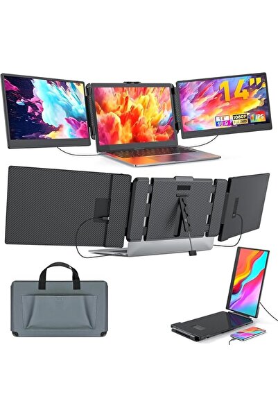 V2COM Laptop Screen Extender S2 Triple Laptop Monitor Extender Ultra Slim 14"...