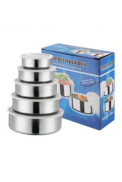 dalimag Stainless Steel Food Containers 5/set, with Airtight Lid, of Differen...