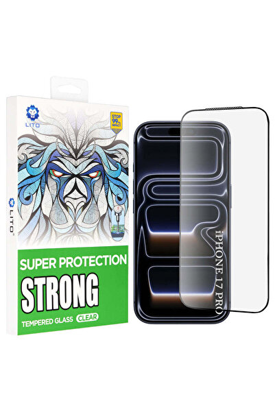 Lito Folie de protecție pentru iPhone 17 Pro, D+ Max Strong - negru