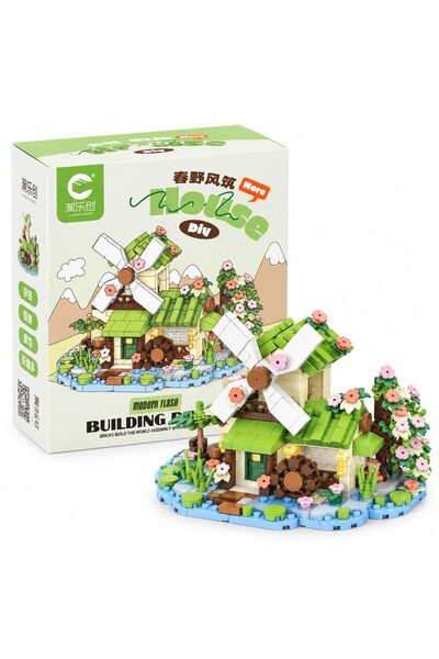 SELEXMO Set de Constructie, selexmo, Model Casa cu Moara de Vant, 479 Piese, ...