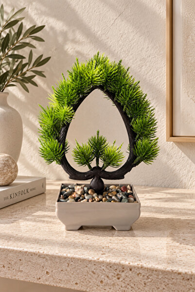 Mottogo Arbore decorativ artificial tip Bonsai 23 cm – Plantă artificială în ...