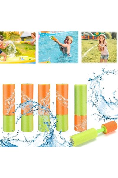 TERRIFI Water Gun Set, 6-Pack Foam Water Pistols for Kids & Adults, Summer Po...