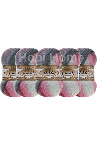 Alize Angora Gold Batik Hand Knitting Yarn 5 Pack 500 Gr - Color 1602