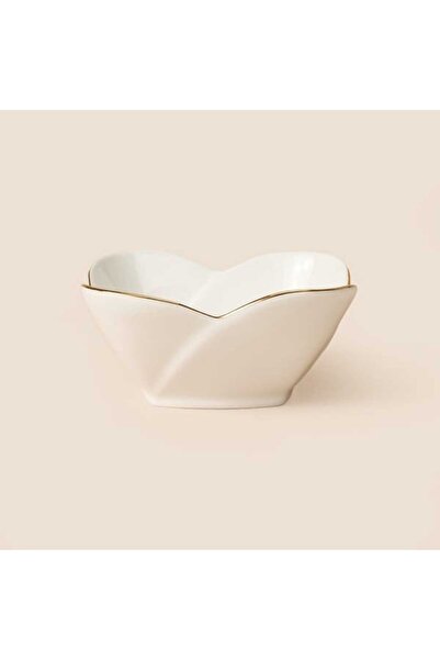 İpek Infinity Kase - Kırık Beyaz / Gold - 11 cm