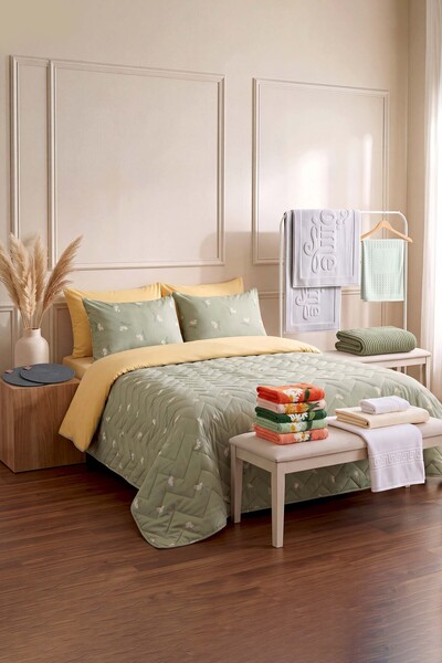 Rivaİstanbul Estelle Home Textile and Living Products Package - 21 Piece Dowr...