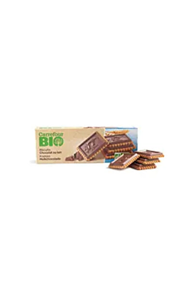 Carrefour Bio Biscuiți cu ciocolată și lapte Carrefour Bio, 150 g