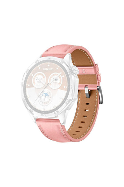 OEM Λουράκι Δερμάτινο Ροζ (Huawei Watch GT 4, GT 5, GT 5 Pro)