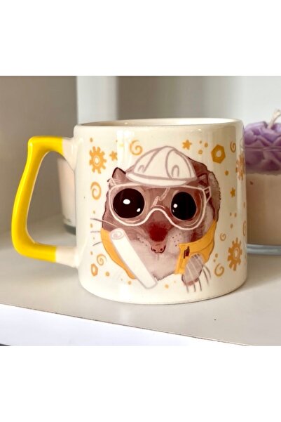 westartic Sad Üzgün Hamster - Meslek: MÜHENDİS (Engineer) Kupa Bardak Fincan