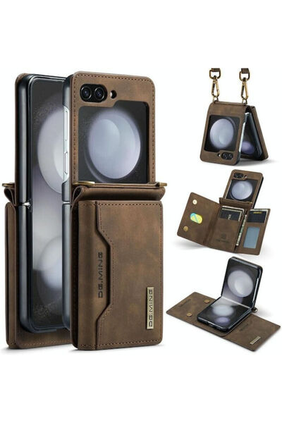 DG MING DG.MING Πορτοφόλι Καφέ Galaxy Z Flip5 Κωδικός: 5207224392706