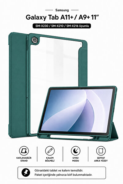 CONOCER Samsung Galaxy Tab A11 Plus/A9 Plus 11 Inç Uyumlu Kılıf Kalem Bölmeli...