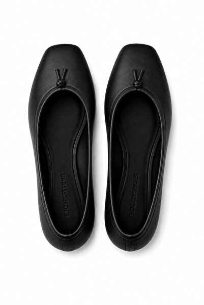 Eataly Shoes VERDE Siyah Hakiki Deri Babet