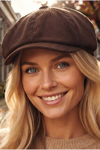 Mood Agenda Women's Corduroy Cap with Elastic Back