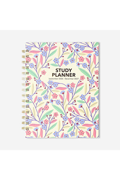 Flying Tiger Copenhagen Çiçek Desenli Spiralli Planlayıcı Defter