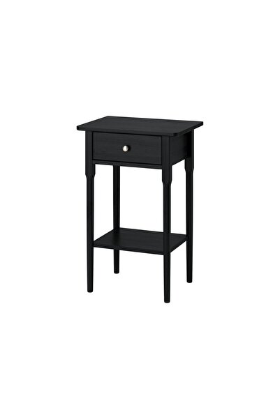 IKEA BLASTASEN Komodin 50x37x76 cm - Siyah, Ahşap Yapısıyla Yatak Odanıza Zar...