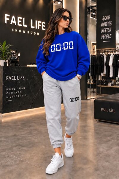 FAEL LİFE New Season Unisex Sweatshirt and Trackpants Pair Zero Printed Set