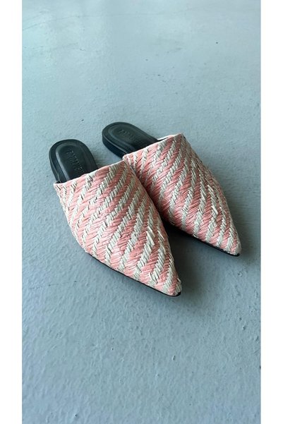 Eataly Shoes Zaya Rose Hasır Mule