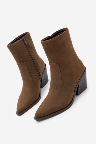 Marjin Women's Western Boots Tamin Light Brown Suede