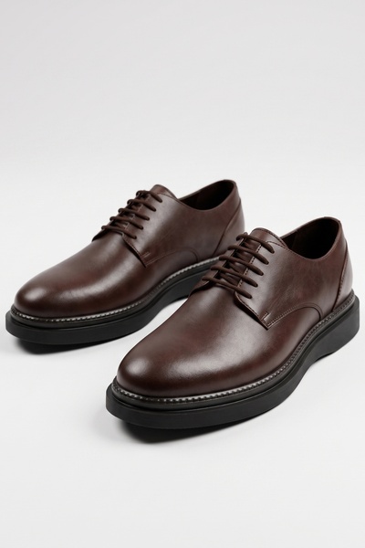 LUSIVE 100% Genuine Leather Brown Casual Comfortable Classic Men's Shoes Luas...