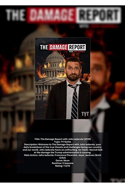 OEM Poster Infografic The Damage Report with John Iadarola, Analiza Stiri si ...