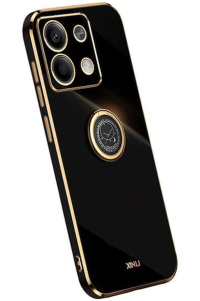 OEM Xinli Ίσιο Πίσω Κάλυμμα Σιλικόνης Μαύρο (Redmi Note 13 4G)