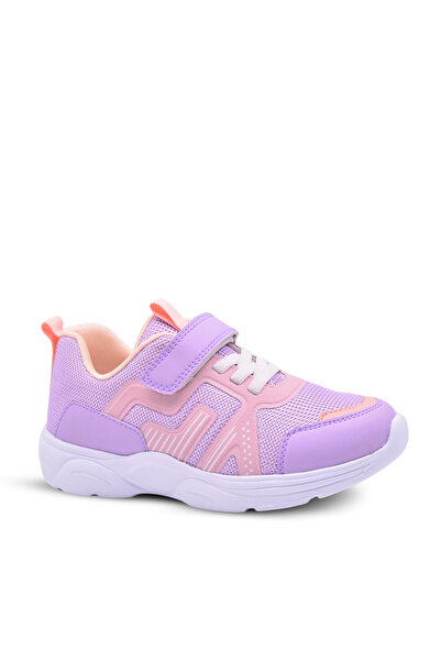 kids A more Arlo girls' air mesh detailed anatomical sole lilac color sports ...