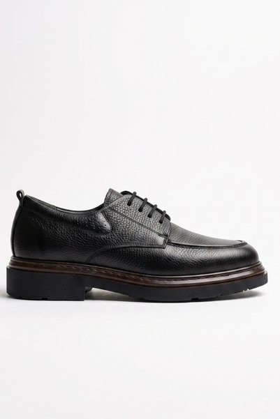 LUSIVE 100% Genuine Leather Black Casual Comfortable Classic Men's Shoes Luass30Al0059
