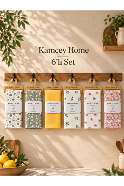 Kamcey Home 6'lı Mutfak Kurulama Bezi Seti