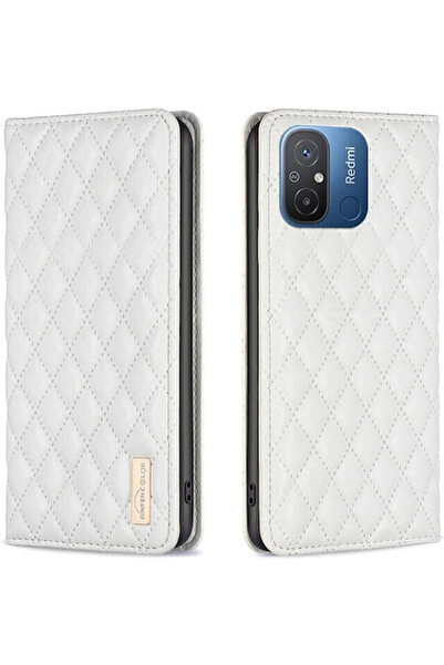 sscase Puff Rhombus Θήκη Βιβλίο Λευκή Xiaomi Redmi 12C