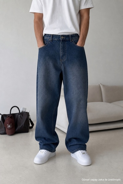 Livio Ferri Wuhan %100 Pamuk Baggy Erkek Jean