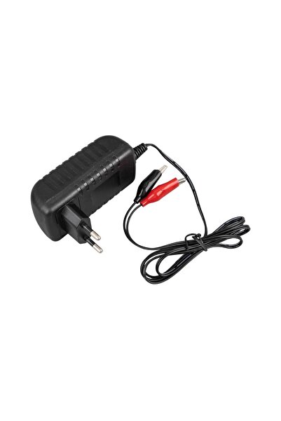 Bluesery 12V 1A Akü Şarj Aleti Cihazı Adaptörü Otomatik Maşalı | ATV, Akülü Araba, Jeep, Pilsan Uyumlu Adaptör