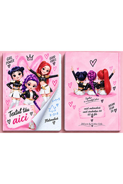 Dulciurim by Loredana Ciulei Set 5 Caiete personalizate KPOP demon hunters A4...