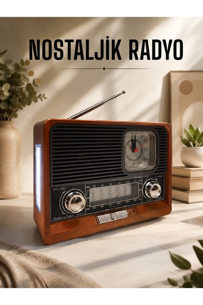 Nostaljik Radyo USB,AUX Ve SD Kart Girişli Bluetooth Bağlantılı