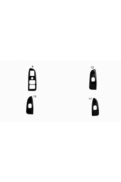 FD Damla Etiket Honda Crv 2002 2006 Door Glass Opening Parts Piano Black Glos...