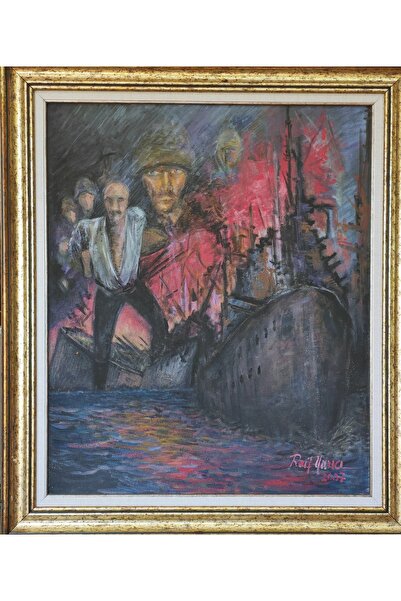 YAĞLI BOYA RESİM ÇANAKKALE ZAFERİ