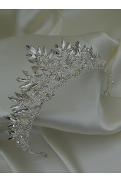 Stoneage Wedding engagement henna bride crown - white -