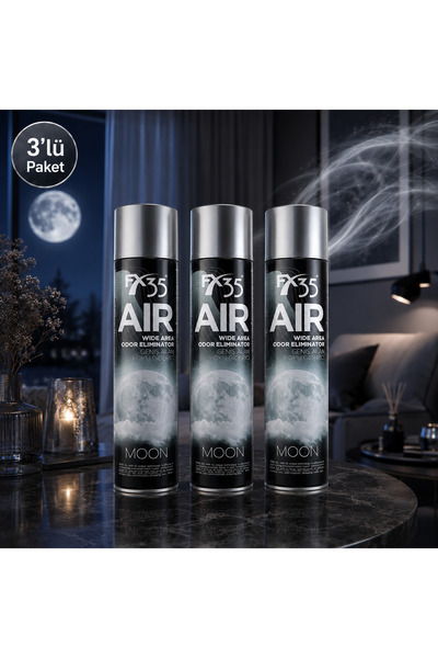FX35 Air Moon 600 ml Geniş Alan Koku Giderici Sprey 3’lü Paket – Ev Ofis Araç