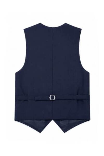 MASHASHOP Vestă de uniformă școlară, elegantă, pentru copii, bleumarin, mărimea 11 - 12 ani