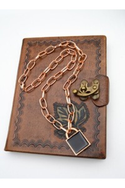 Stoneage Rose lock necklace - gold color -