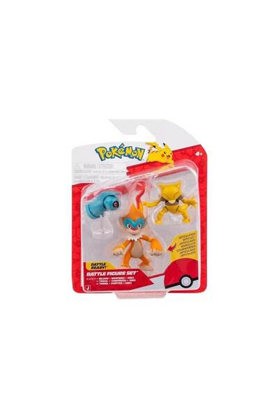Jazwares Φιγούρες Μάχης Πόκεμον 3 Τεμάχια Μπέλντουμ με Βάση, Άμπρα, & Μονφέρν...