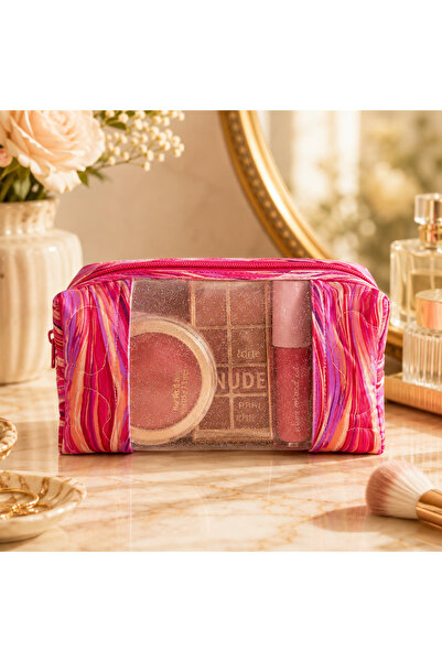 Ays Quilt Transparent Detailed Makeup Bag – Travel Organizer