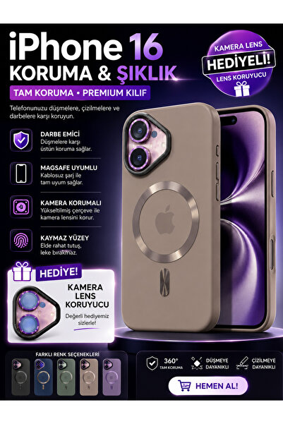 İPHONE 16 KILIF KAMERA LENS HEDİYELİ