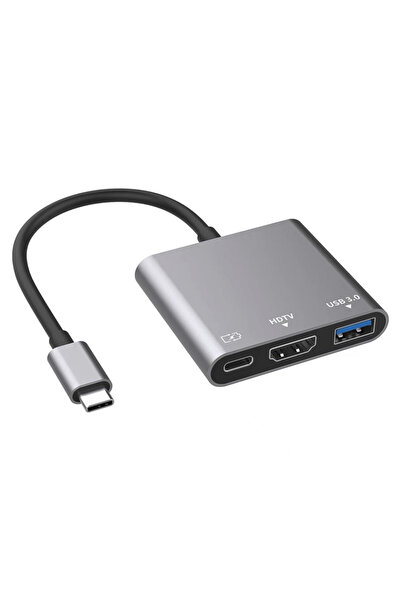 EKD-TP43 3-in-1 USB-C Hub HDMI 4K USB 3.0 PD